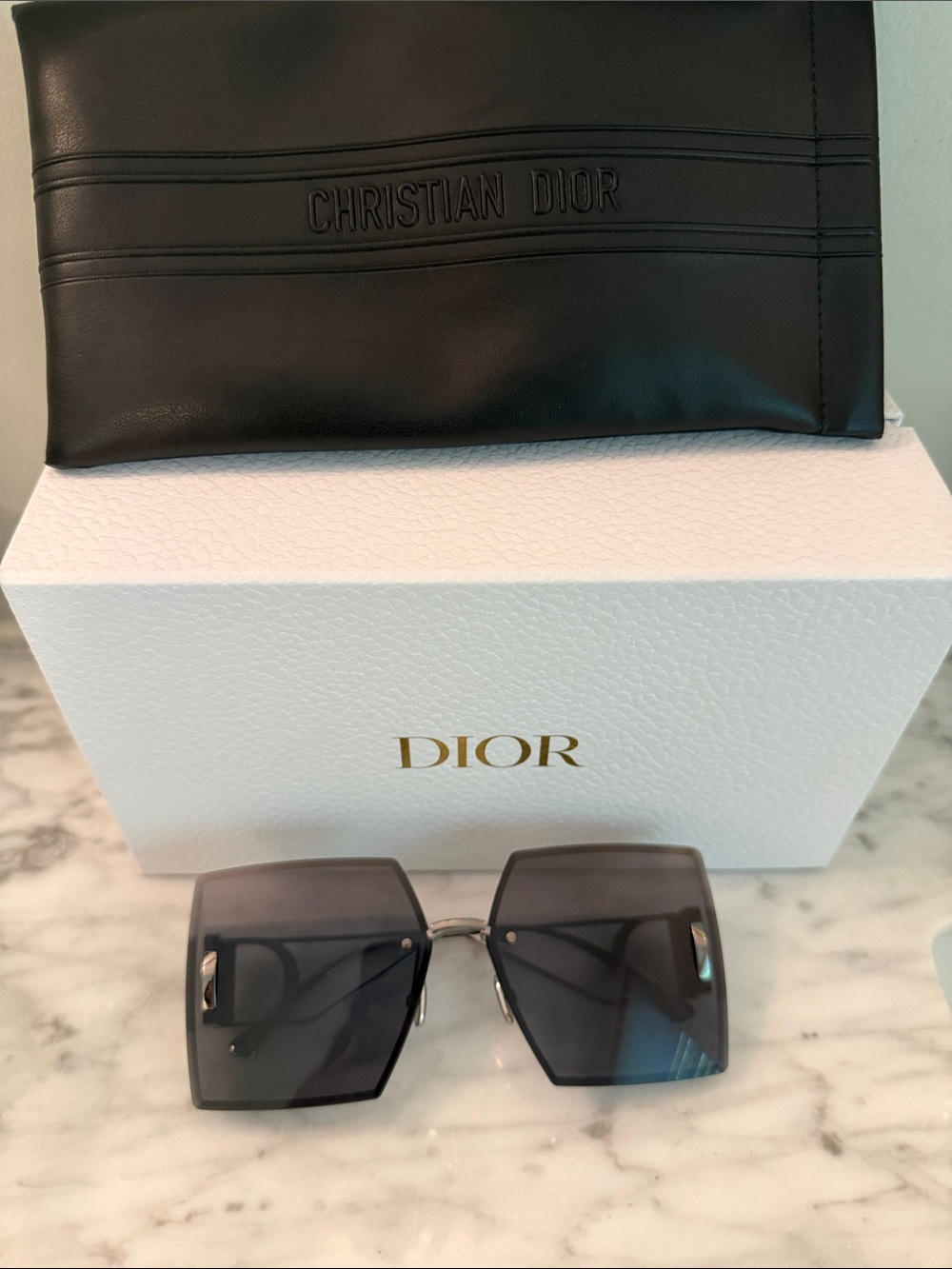 Christian Dior 30 Montaigne Sunglasses in Gunmetal with Dark Smoke Lenses